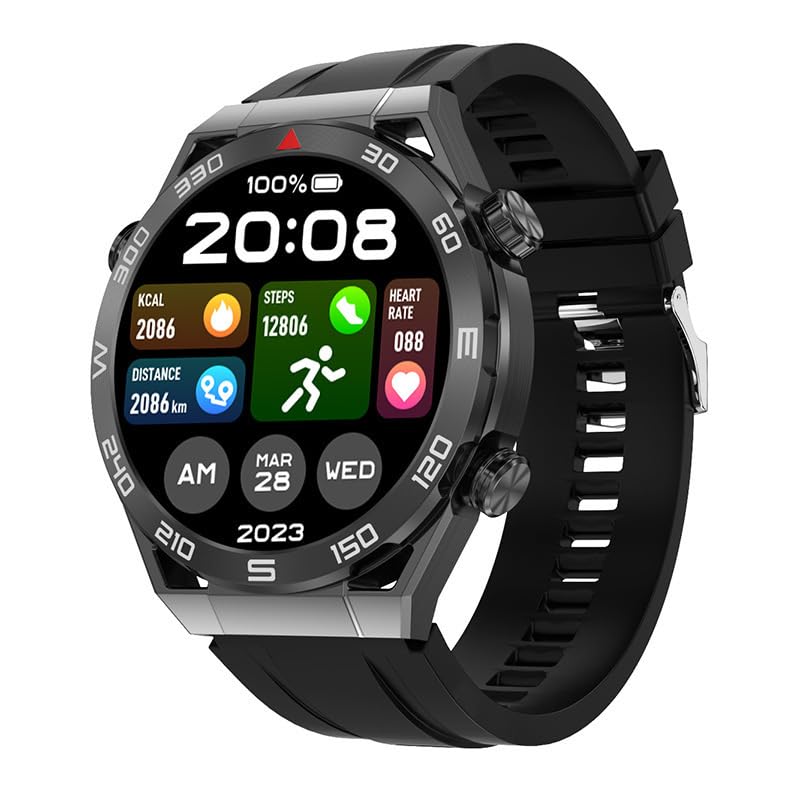 Smart Watch DT Ultra Mate 1.5-inch AMOLED Wireless Charging Qibla Kaaba Direction Smartwatch Fitness Pedometer Call Reminder Sleep Tracker Compatible with Android & iOS Men Hands-Free Calls (Black) Smart Watch DT Ultra Mate 1.5-inch AMOLED Wireless Charging Qibla Kaaba Direction Smartwatch Fitness Pedometer Call Reminder Sleep Tracker Compatible with Android & iOS Men Hands-Free Calls (Black)